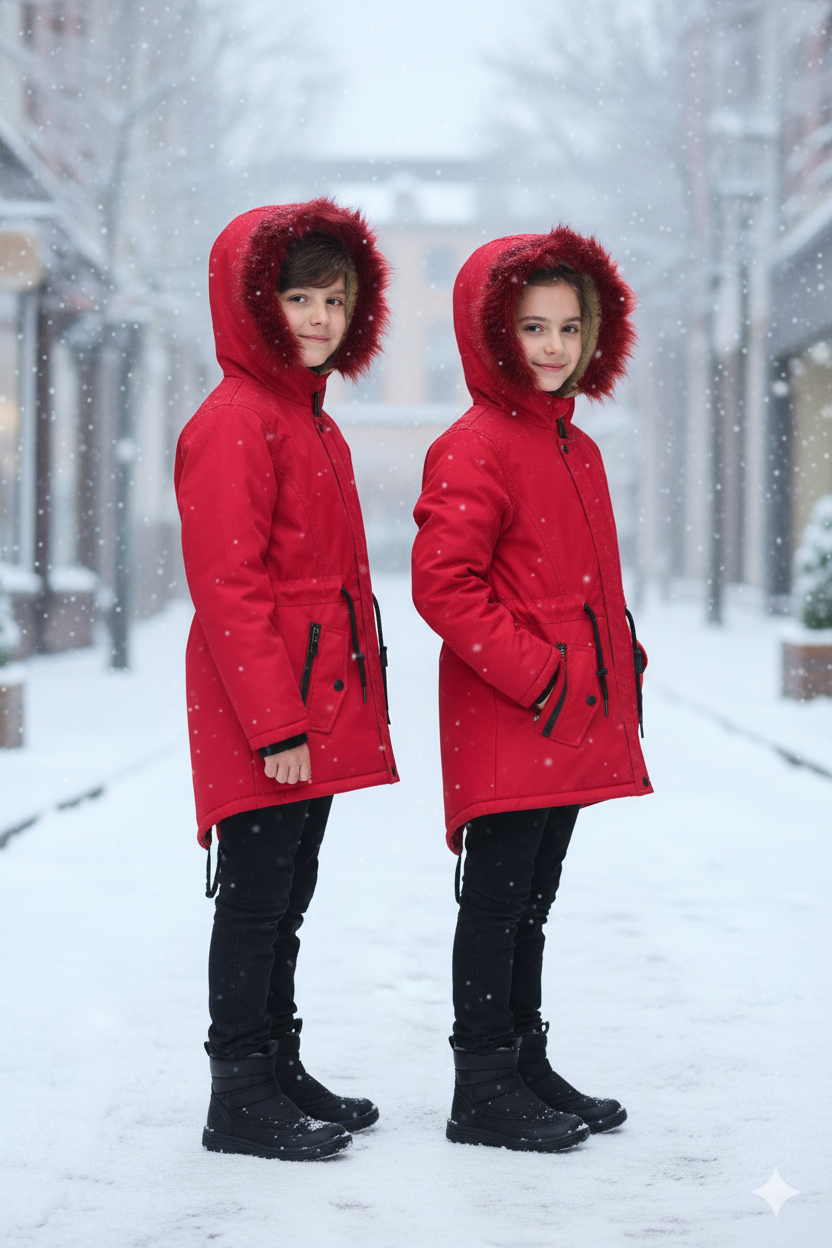 Kinder-Leinenjacke 5141 - Rot