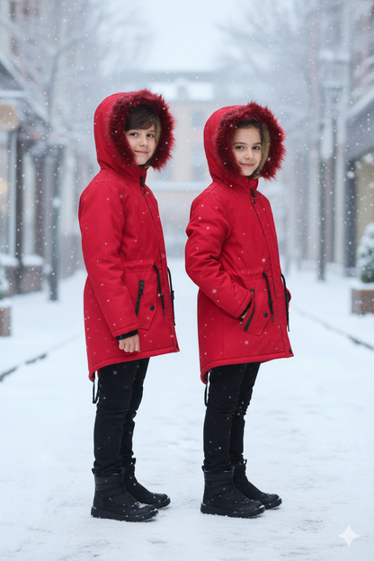 Kinder-Leinenjacke 5141 - Rot