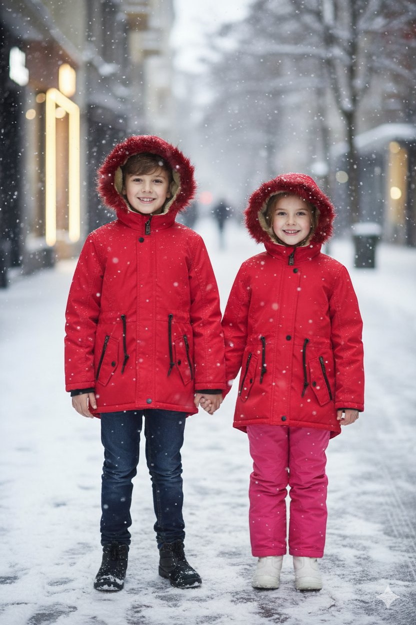 Kinder-Leinenjacke 5141 - Rot