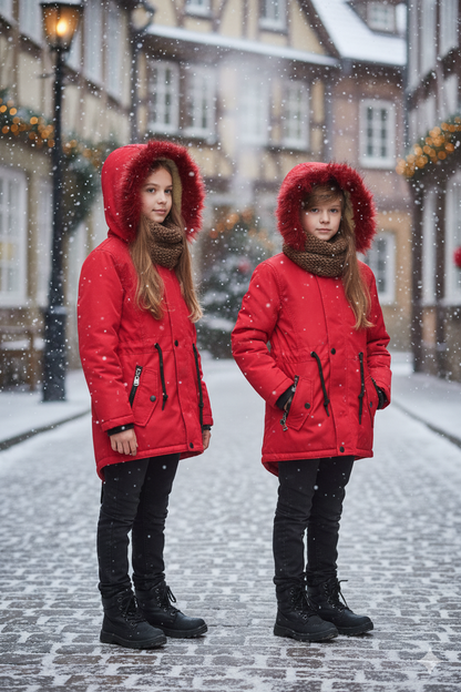 Kinder-Leinenjacke 5141 - Rot