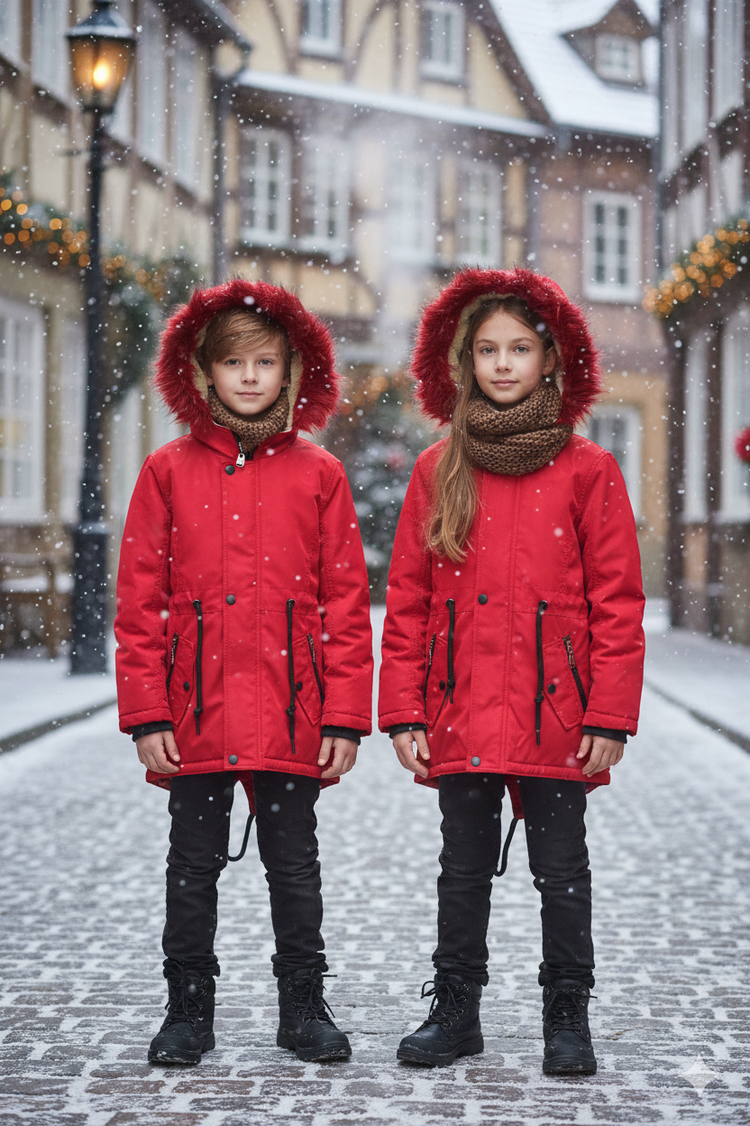 Kinder-Leinenjacke 5141 - Rot