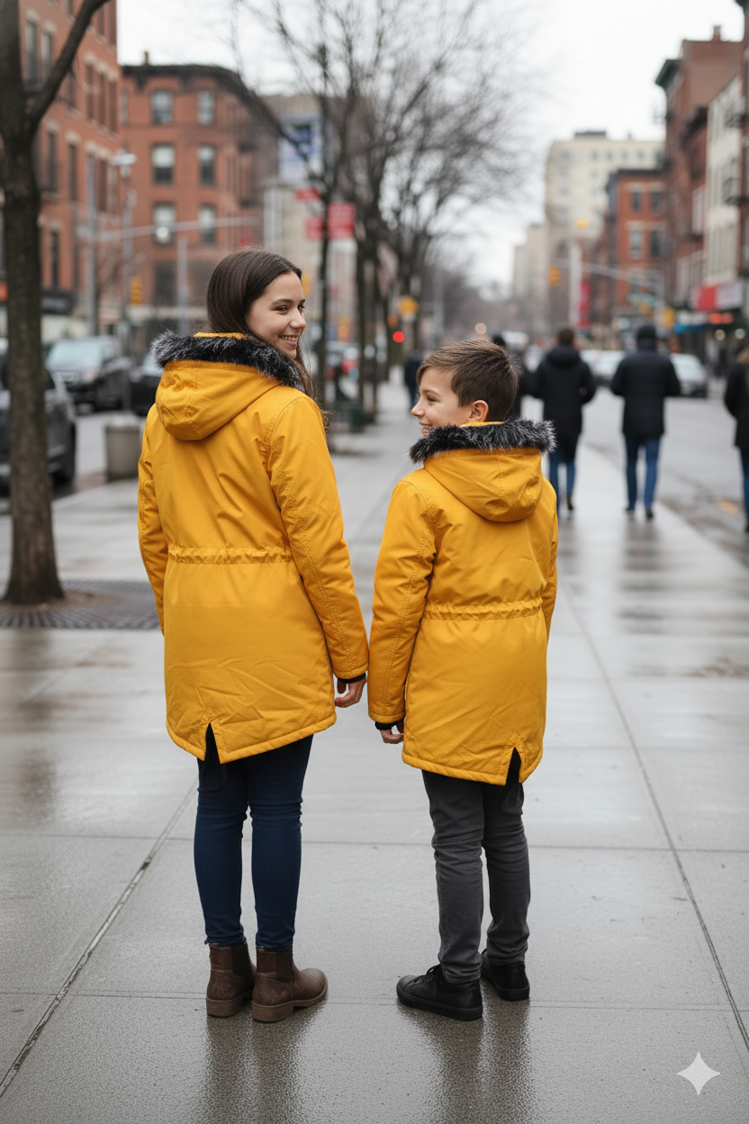 Kinder-Leinenjacke 5141 - Gelb