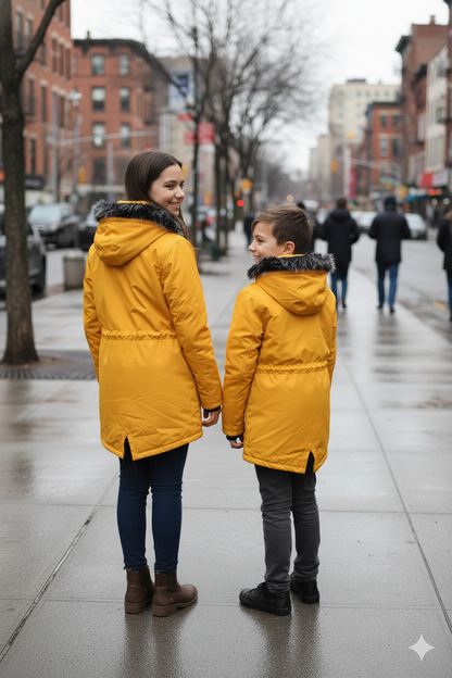 Kinder-Leinenjacke 5141 - Gelb