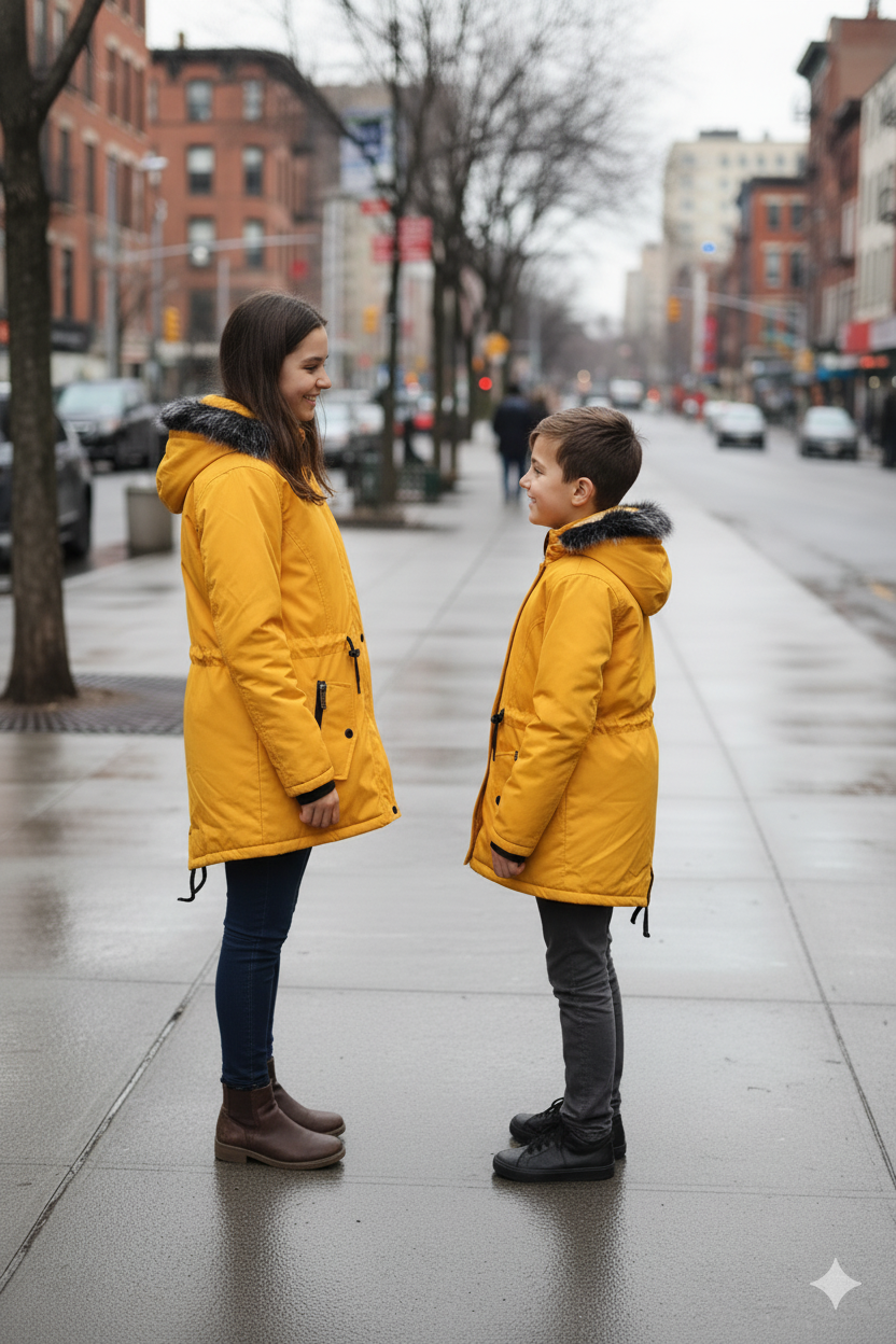 Kinder-Leinenjacke 5141 - Gelb