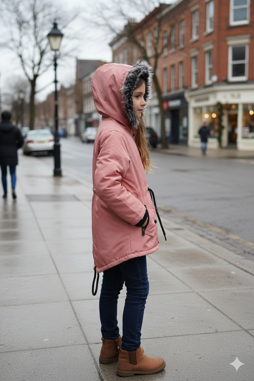 Kinder-Leinenjacke 5141 - Rosa