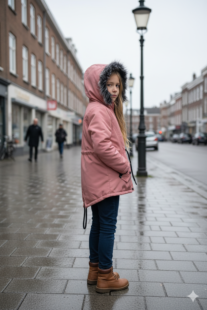 Kinder-Leinenjacke 5141 - Rosa