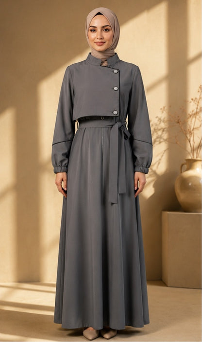 715  عباية صدر ردة - Anthrazit