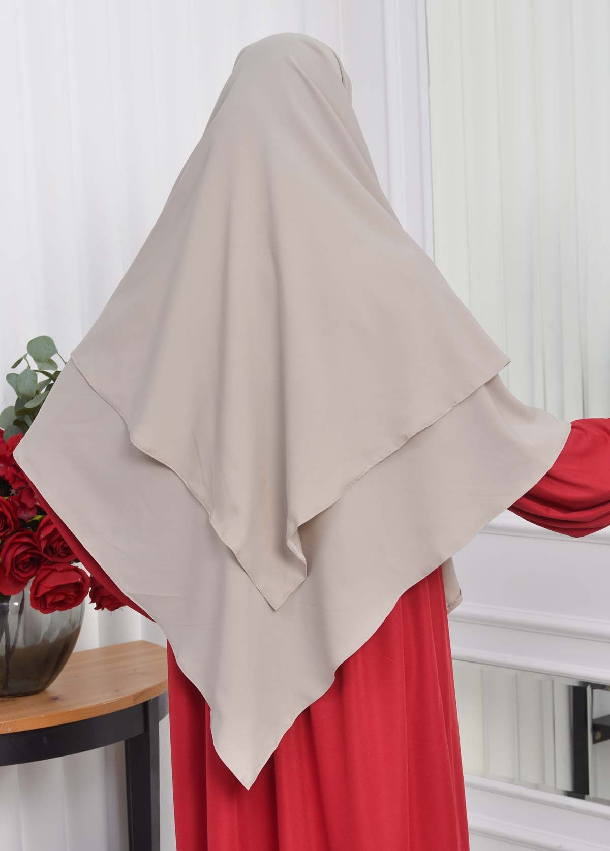 Casual Hijab Dress Suit 2 Pieces 828 - Bordeaux