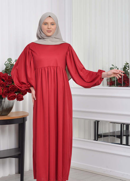 Casual Hijab Dress Suit 2 Pieces 828 - Bordeaux