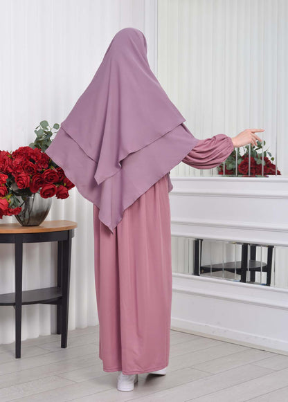 Casual Hijab Dress Suit 2 Pieces 828 - Flieder