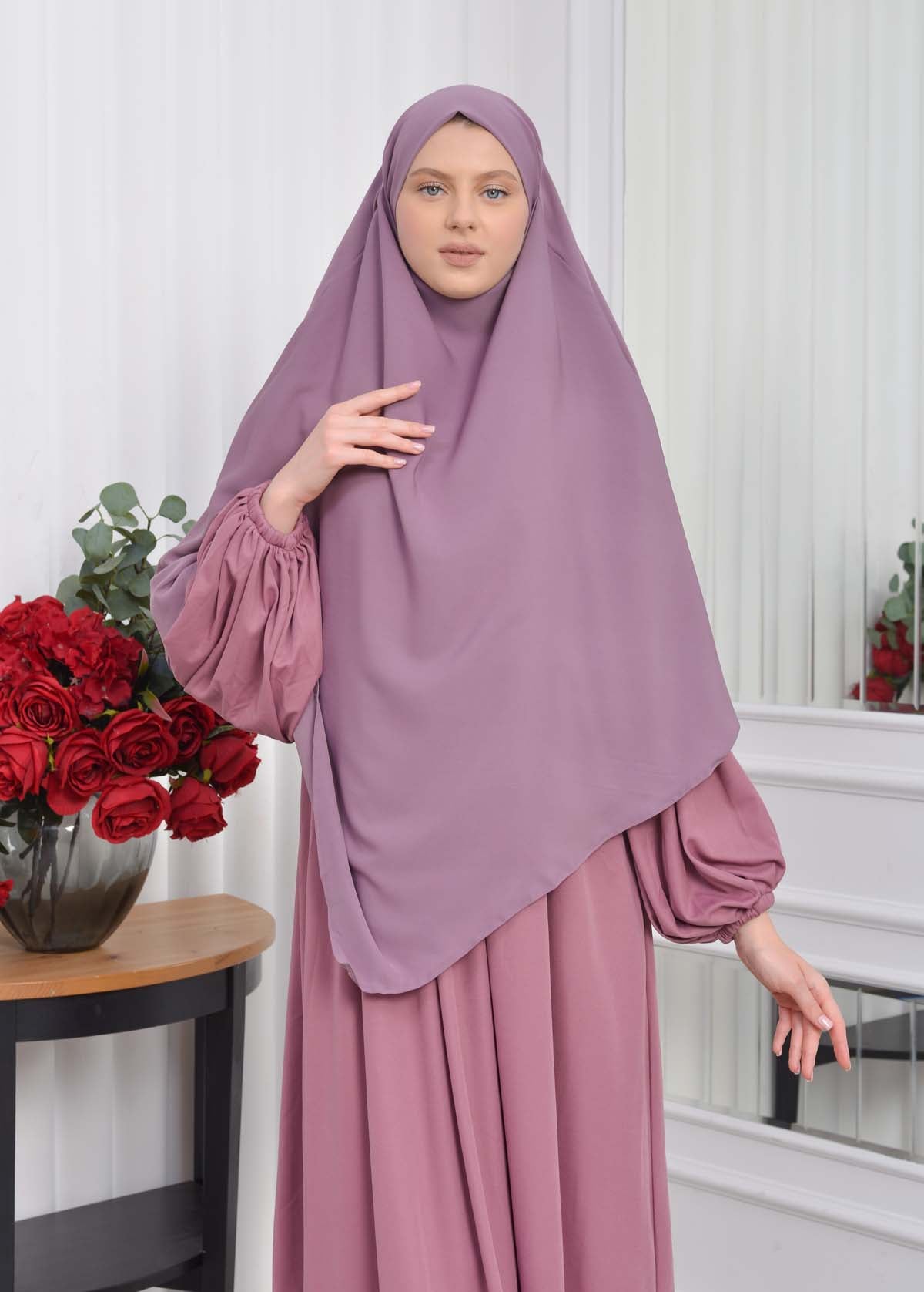 Casual Hijab Dress Suit 2 Pieces 828 - Flieder