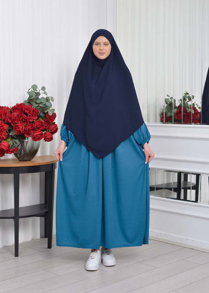 Casual Hijab Dress Suit 2 Pieces 828 - Türkis