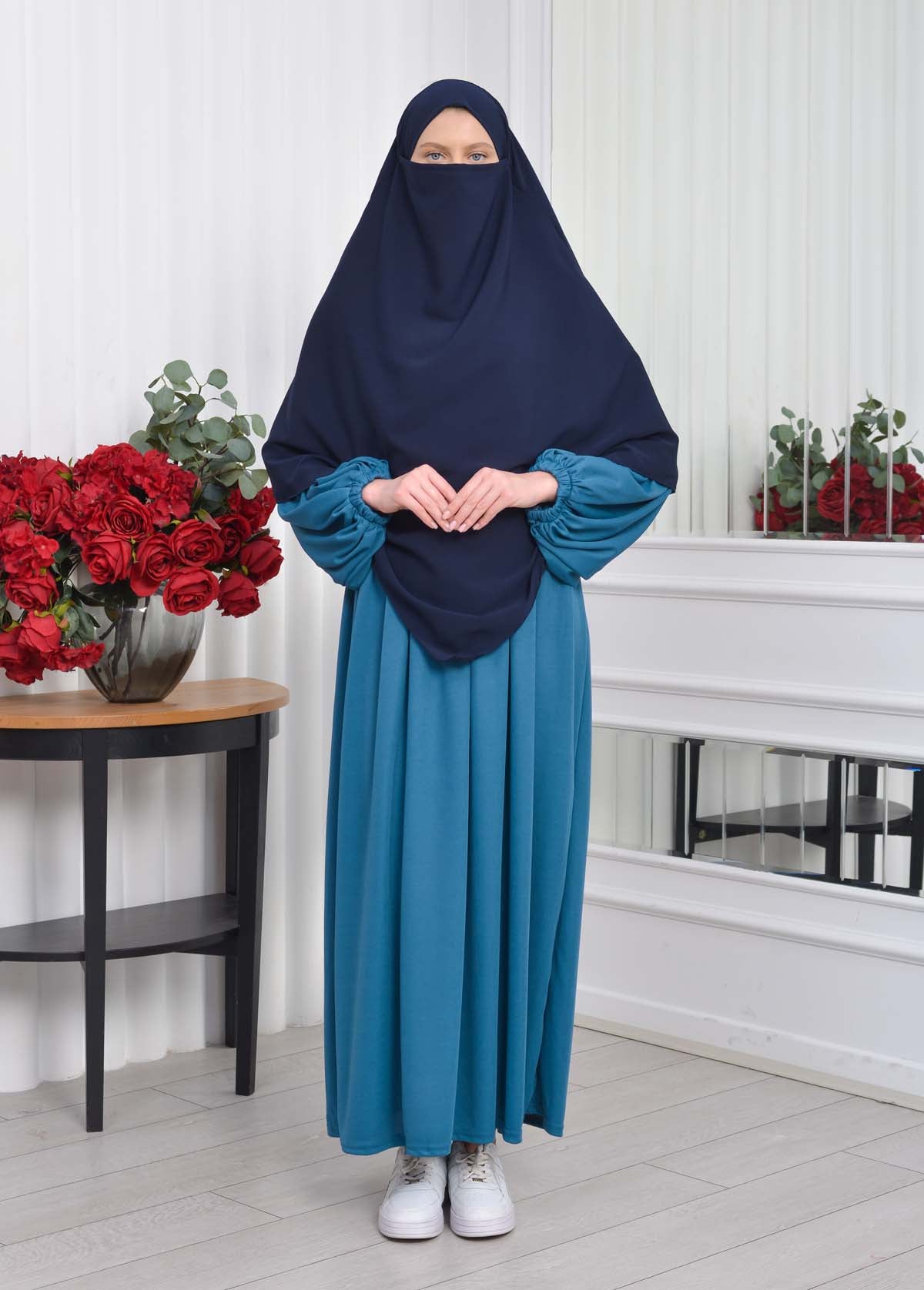 Casual Hijab Dress Suit 2 Pieces 828 - Türkis