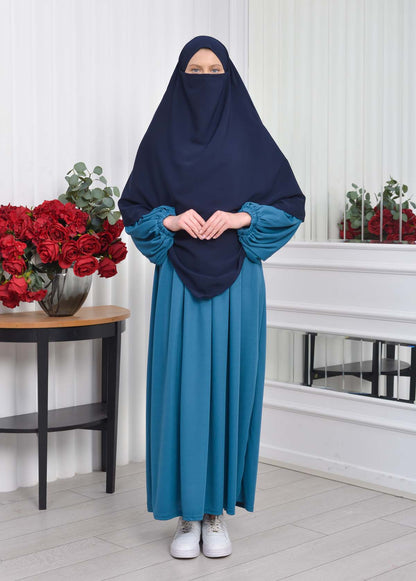 Casual Hijab Dress Suit 2 Pieces 828 - Türkis