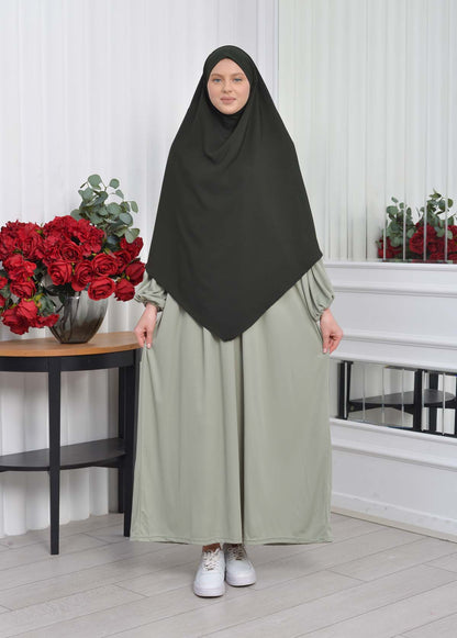 Casual Hijab Dress Suit 2 Pieces 828 - Mint