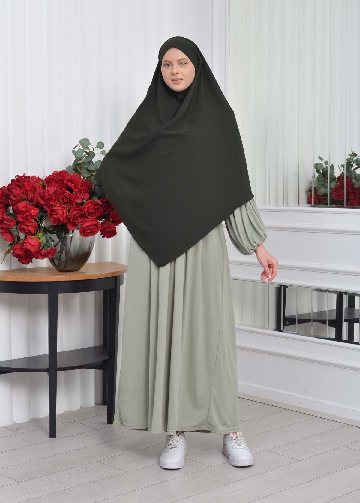 Casual Hijab Dress Suit 2 Pieces 828 - Mint