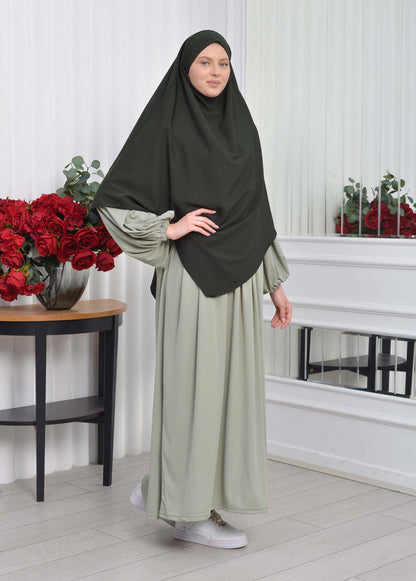 Casual Hijab Dress Suit 2 Pieces 828 - Mint