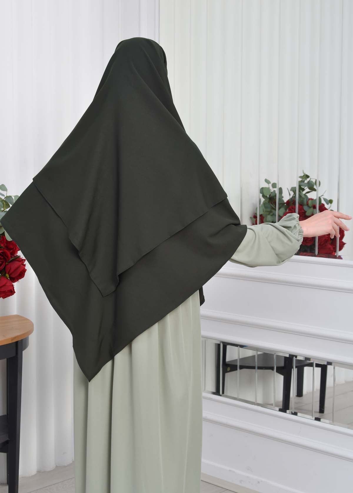 Casual Hijab Dress Suit 2 Pieces 828 - Mint