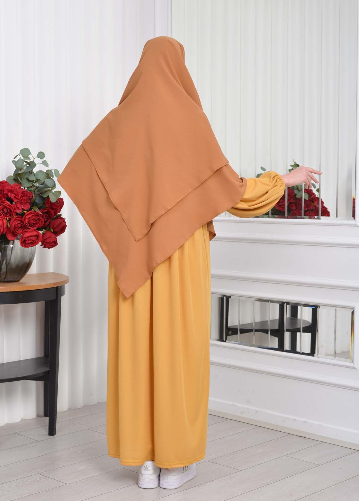 Casual Hijab Dress Suit 2 Pieces 828 - Senf