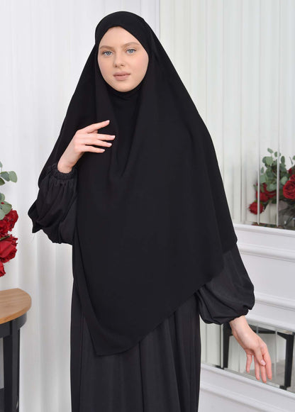 Casual Hijab Dress Suit 2 Pieces 828 - Schwarz
