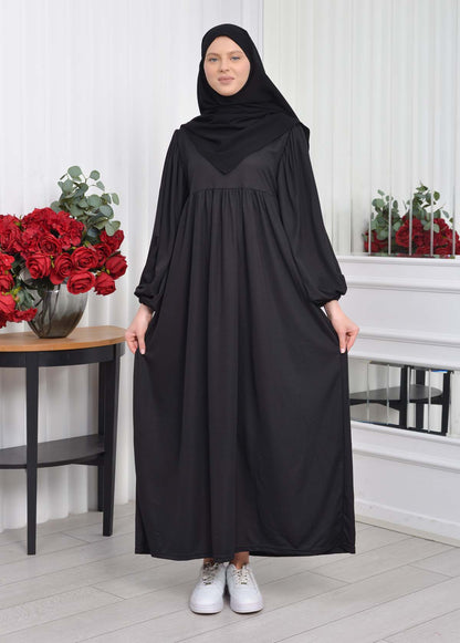 Casual Hijab Dress Suit 2 Pieces 828 - Schwarz