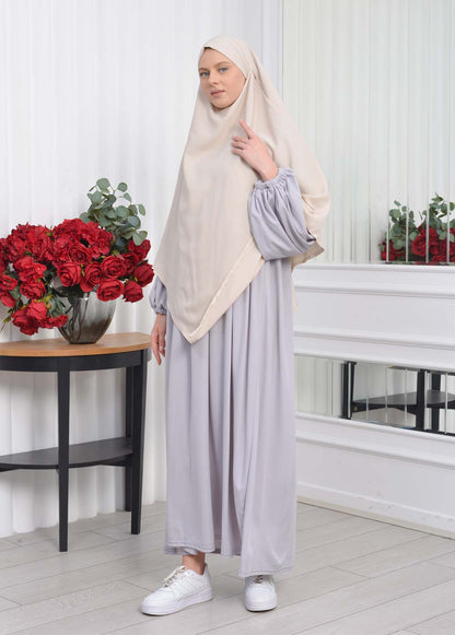 Casual Hijab Dress Suit 2 Pieces 828 - Grau