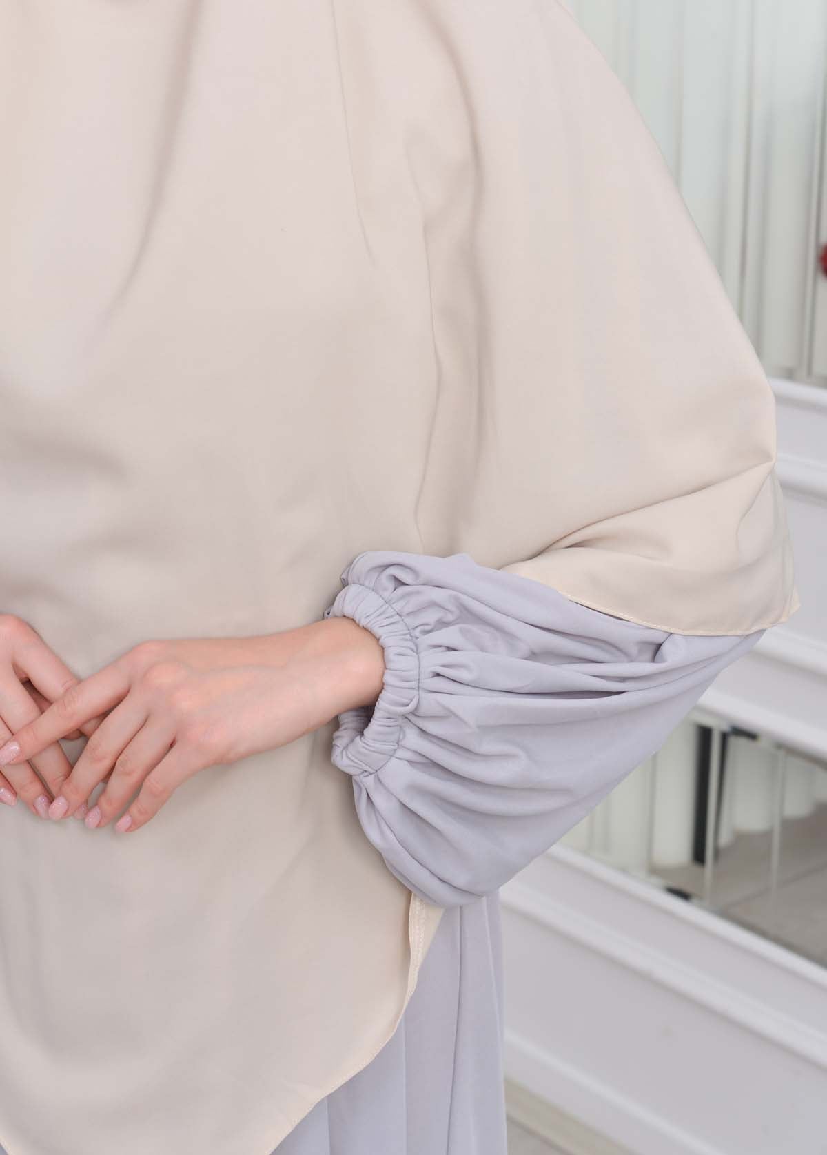 Casual Hijab Dress Suit 2 Pieces 828 - Grau