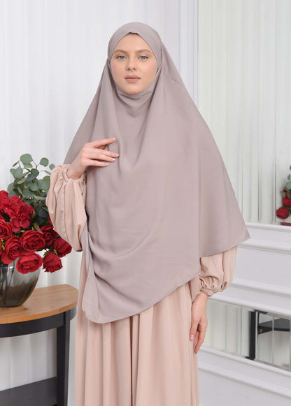 Casual Hijab Dress Suit 2 Pieces 828 - Beige