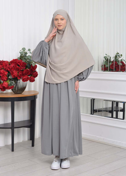 Casual Hijab Dress Suit 2 Pieces 828 - Anthrazit
