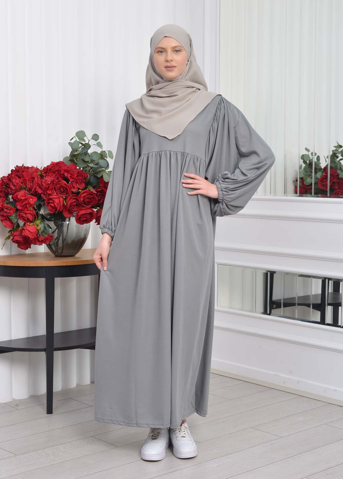 Casual Hijab Dress Suit 2 Pieces 828 - Anthrazit
