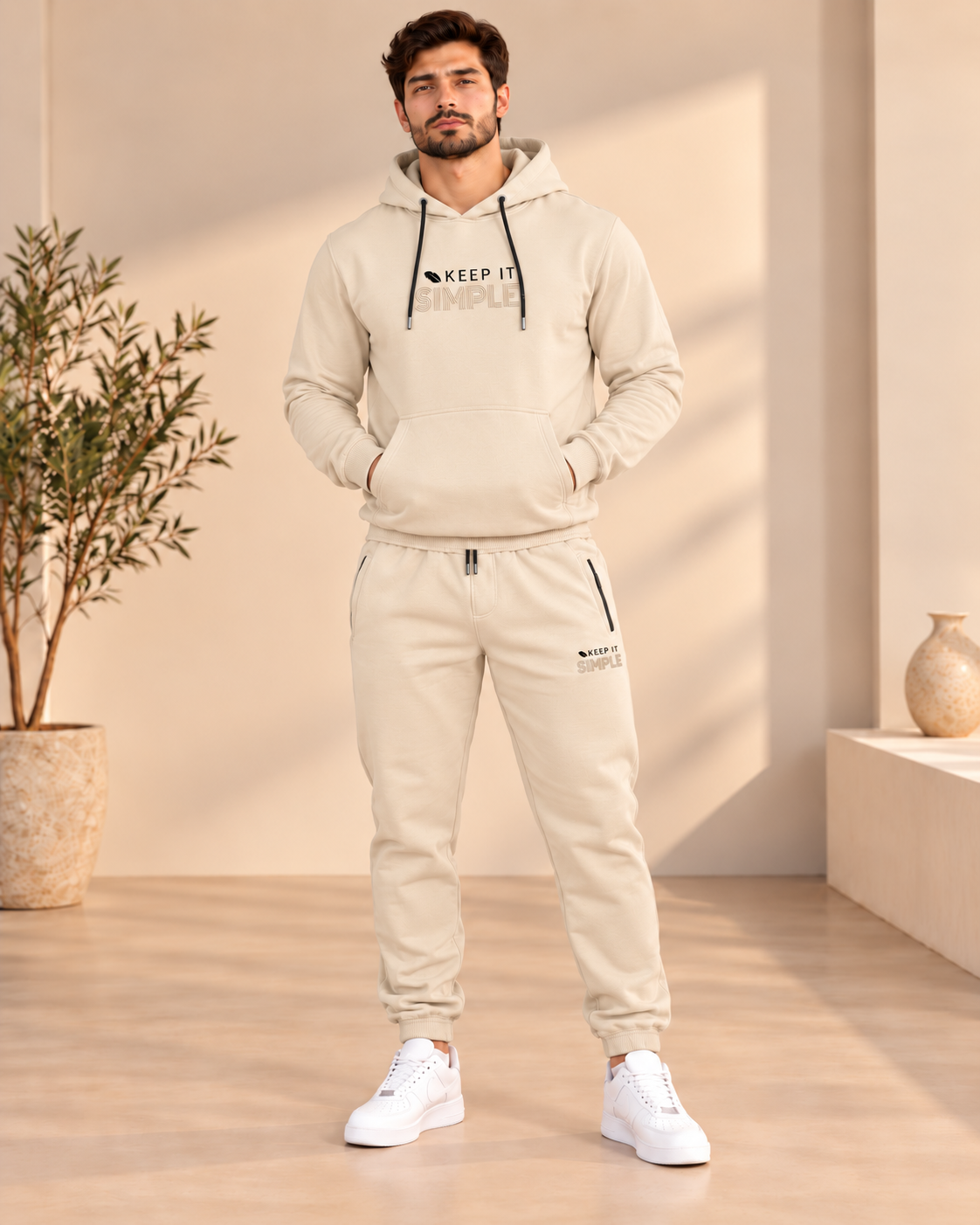 2217 بيجمة رجالي - Beige