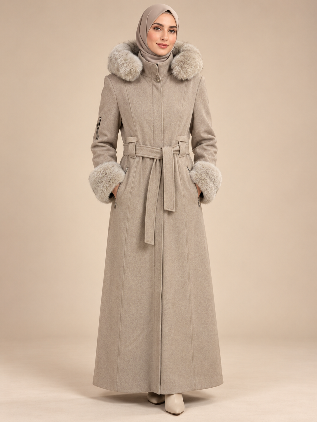 1402 مانطو شتوي - Beige