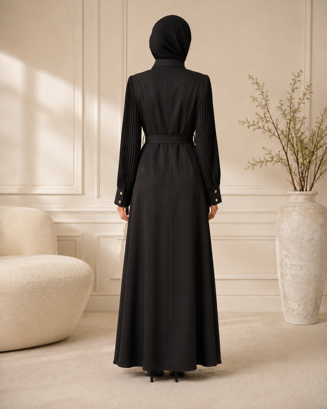 700 عباية بليسة - Schwarz