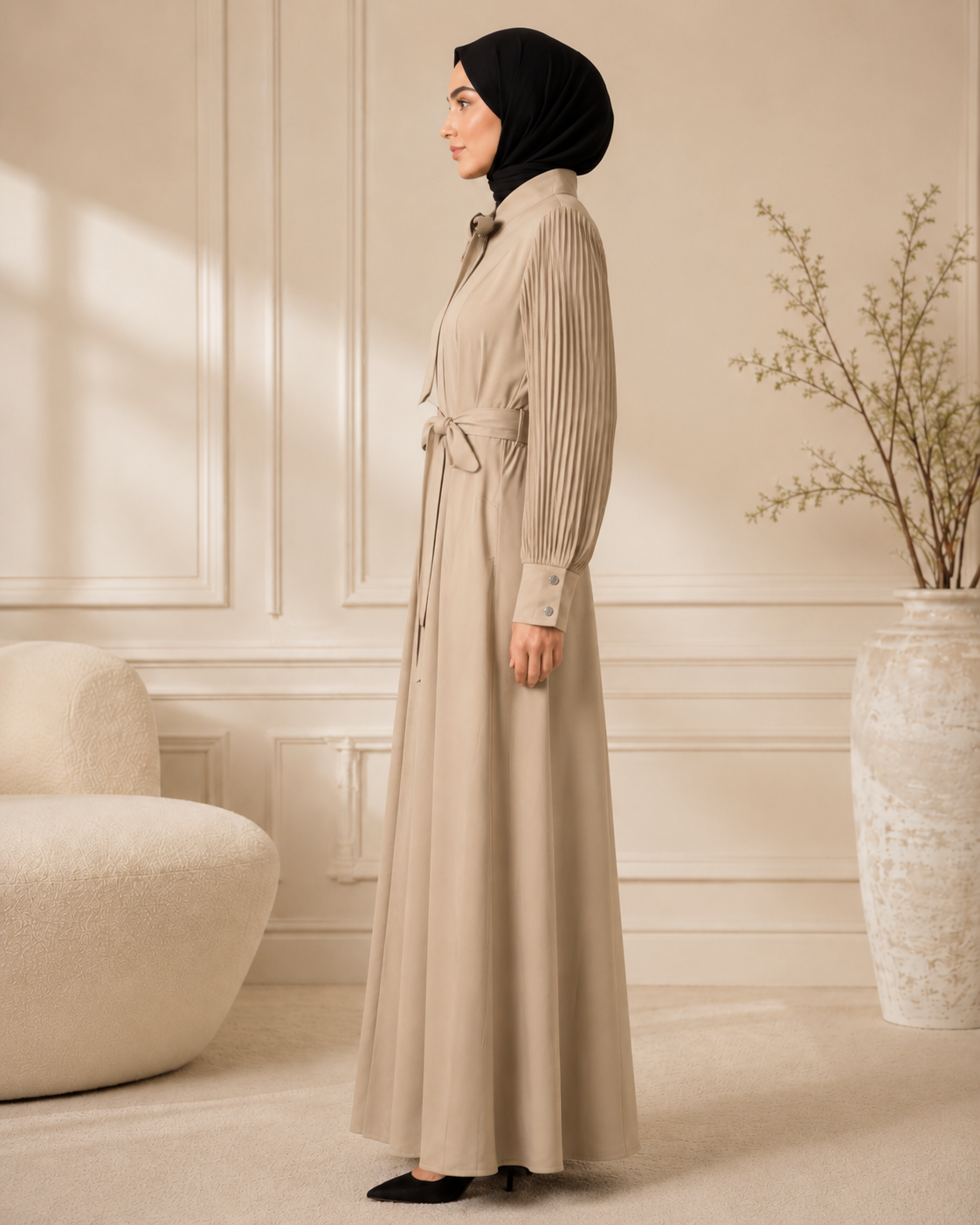 700 عباية بليسة - Beige