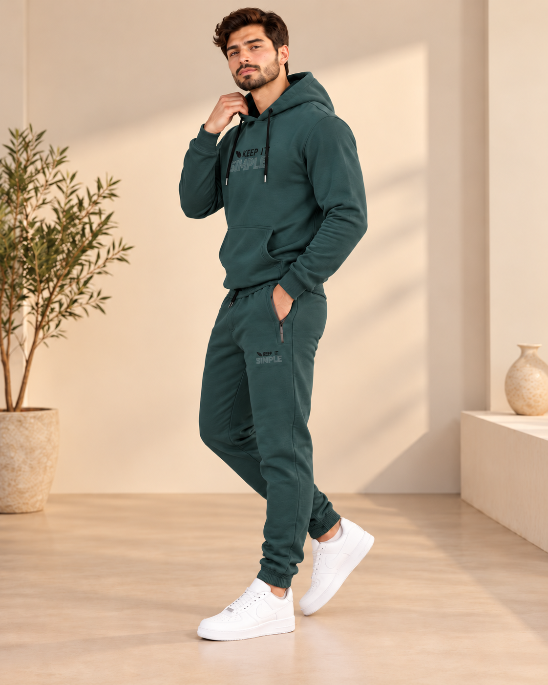 2217 بيجمة رجالي - Khaki