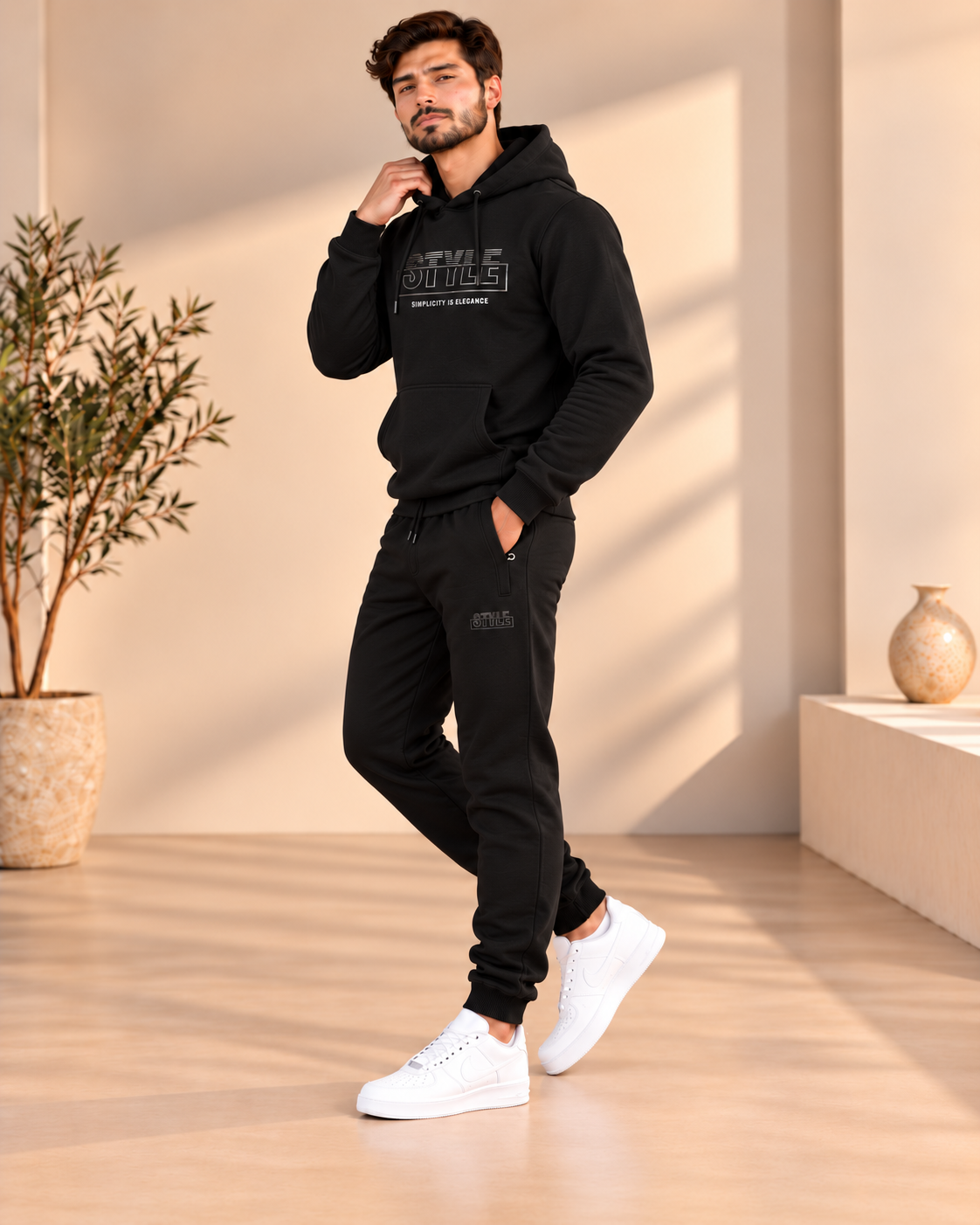2216 بيجمة رجالي - Schwarz