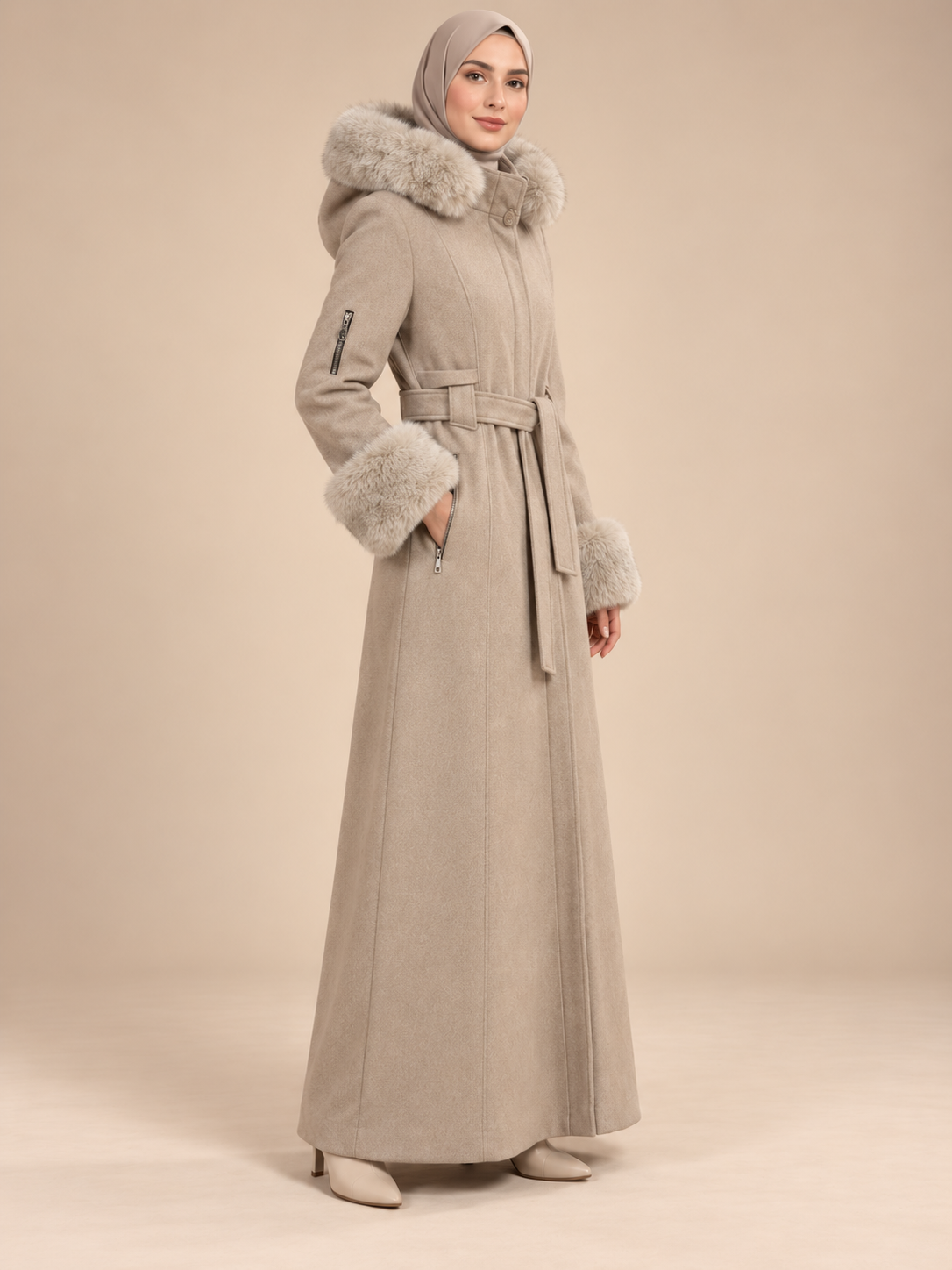 1402 مانطو شتوي - Beige