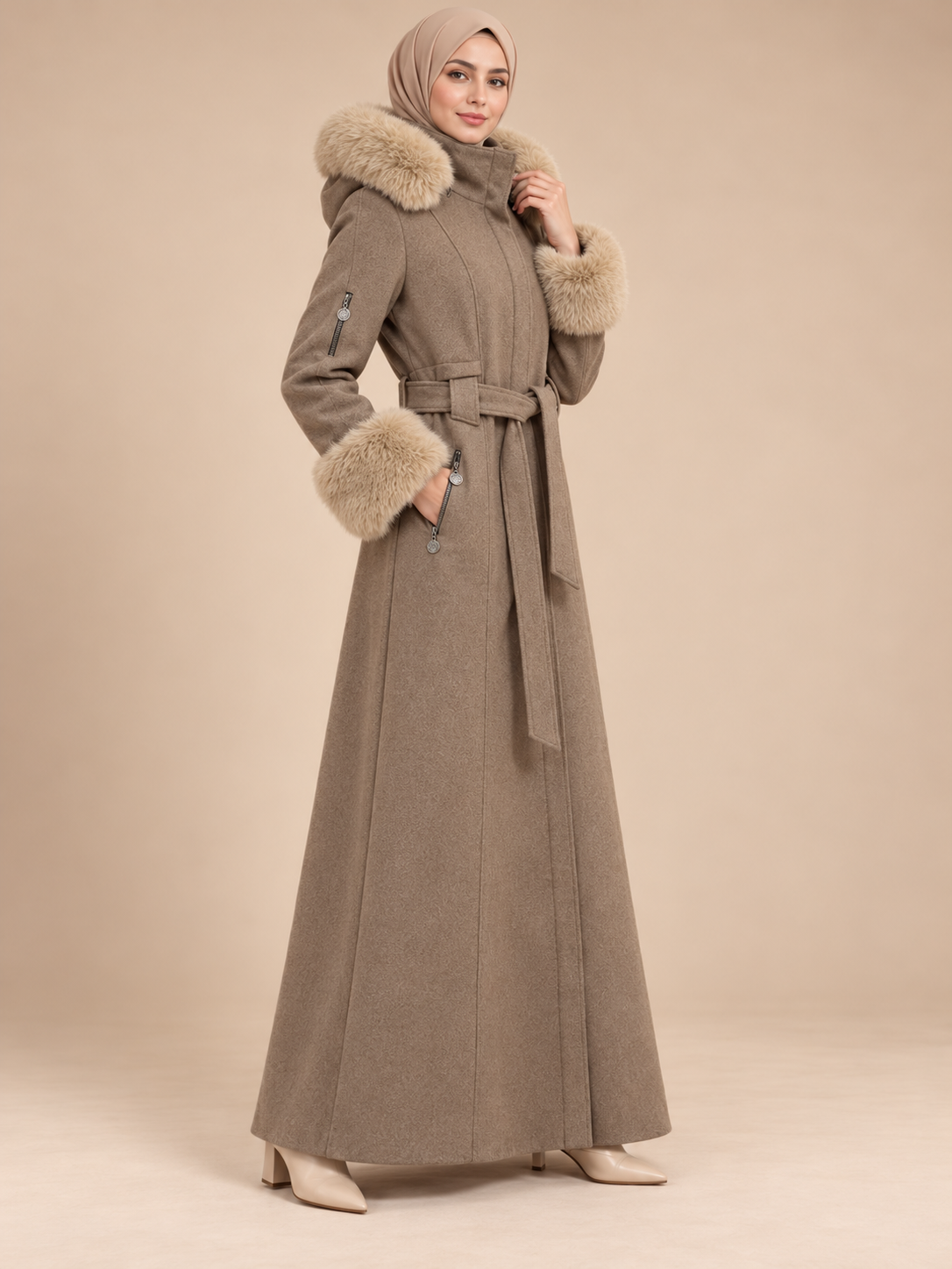 1402 مانطو شتوي - Beige