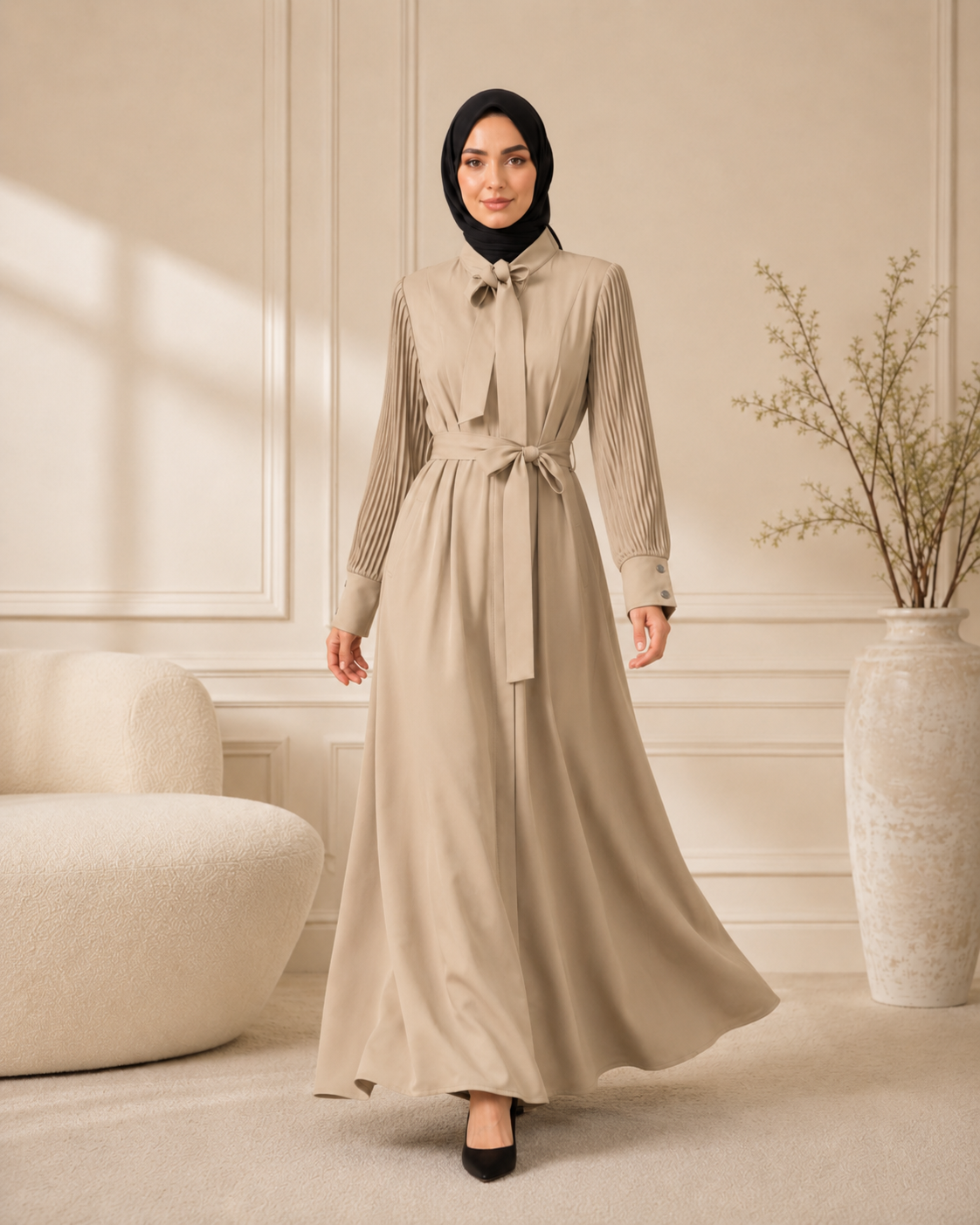 700 عباية بليسة - Beige