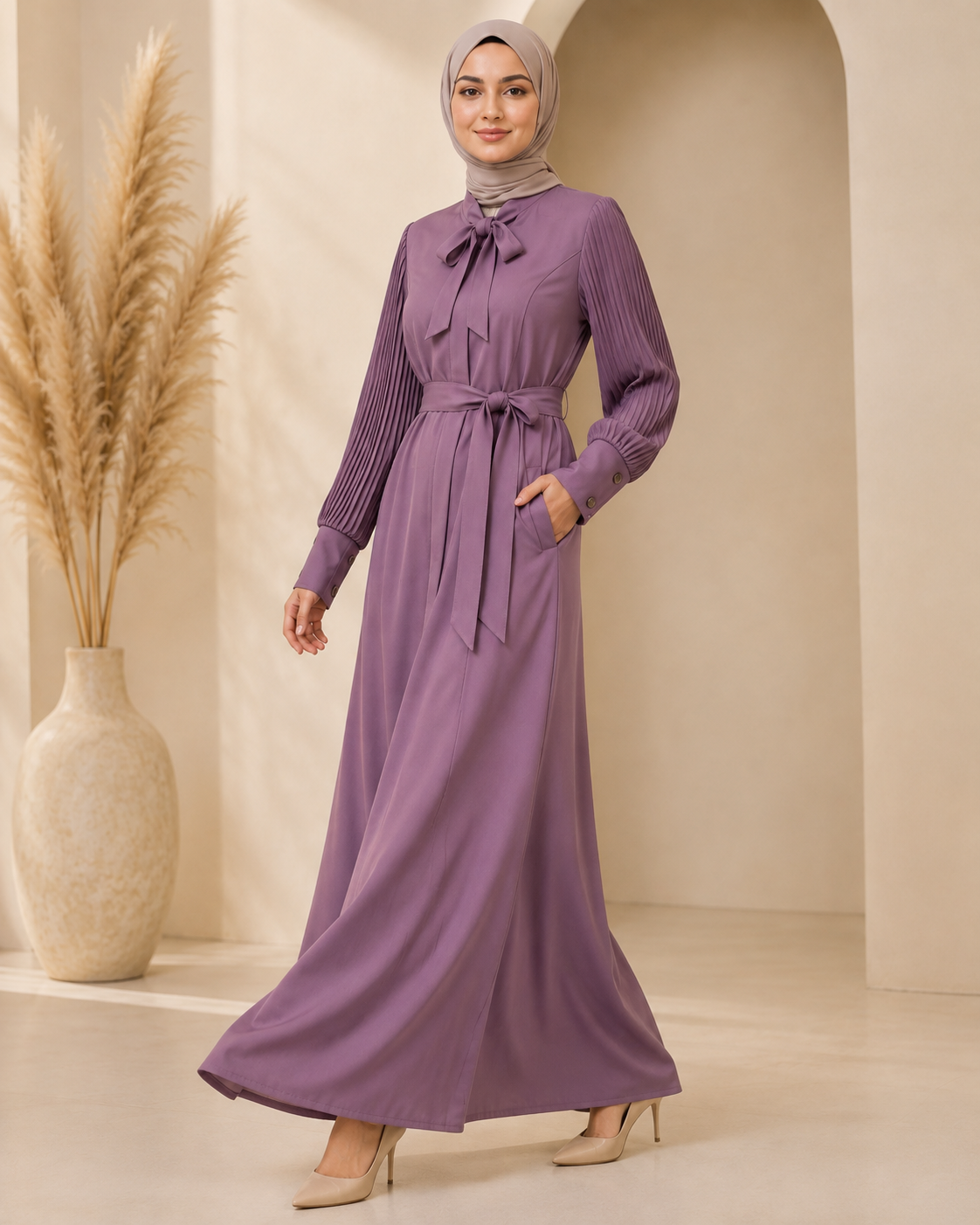 700 عباية بليسة - Lila