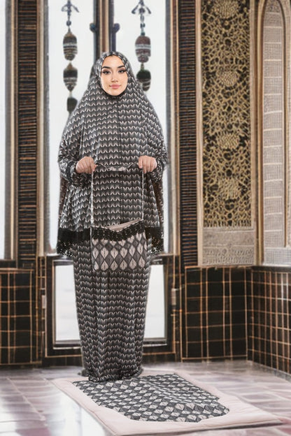 Sandy-Stoff Gebetsset mit gepolsterter Matte 701 - Beige