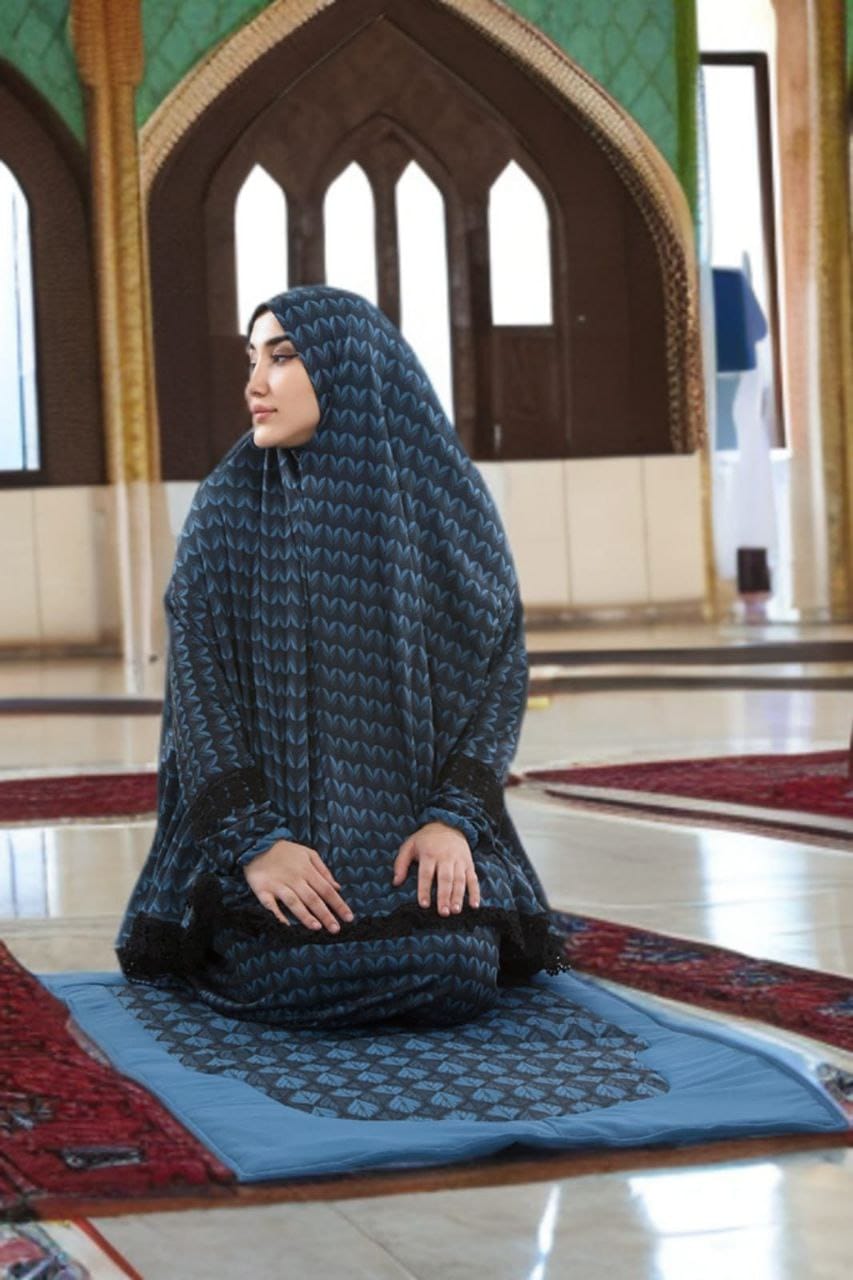 Sandy-Stoff Gebetsset mit gepolsterter Matte 701 - Türkis