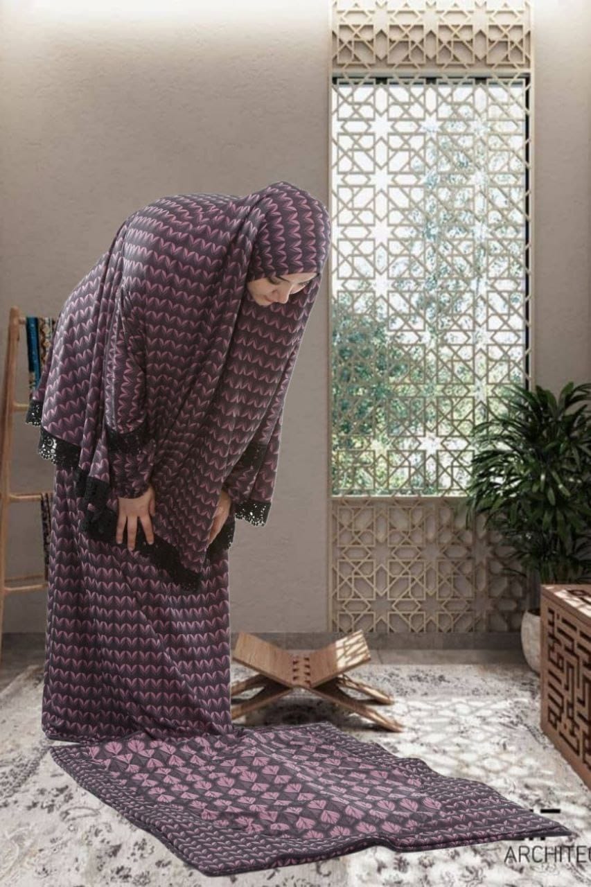 Sandy-Stoff Gebetsset mit gepolsterter Matte 701 - Lila