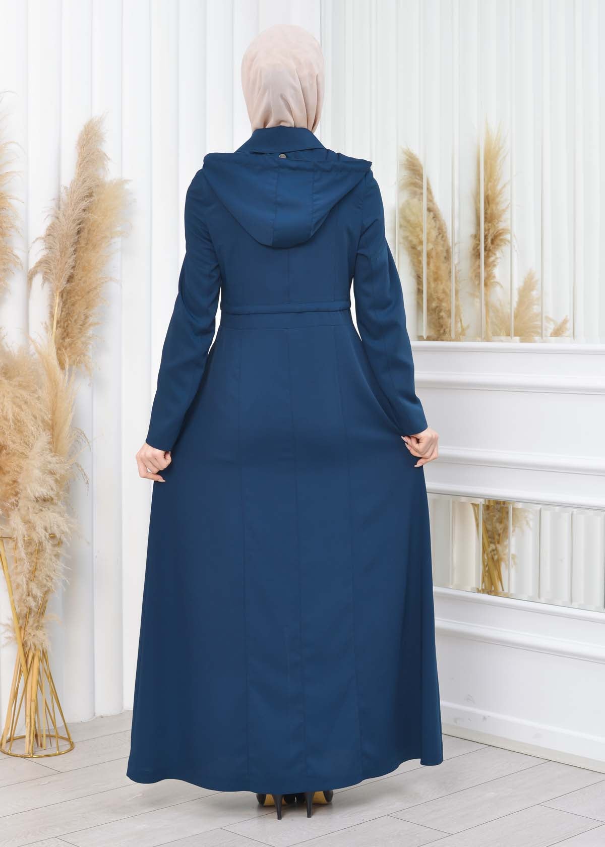 Damen Brada Frühlings-/Sommermantel mit Reißverschluss und Kapuze 1200 - Türkis