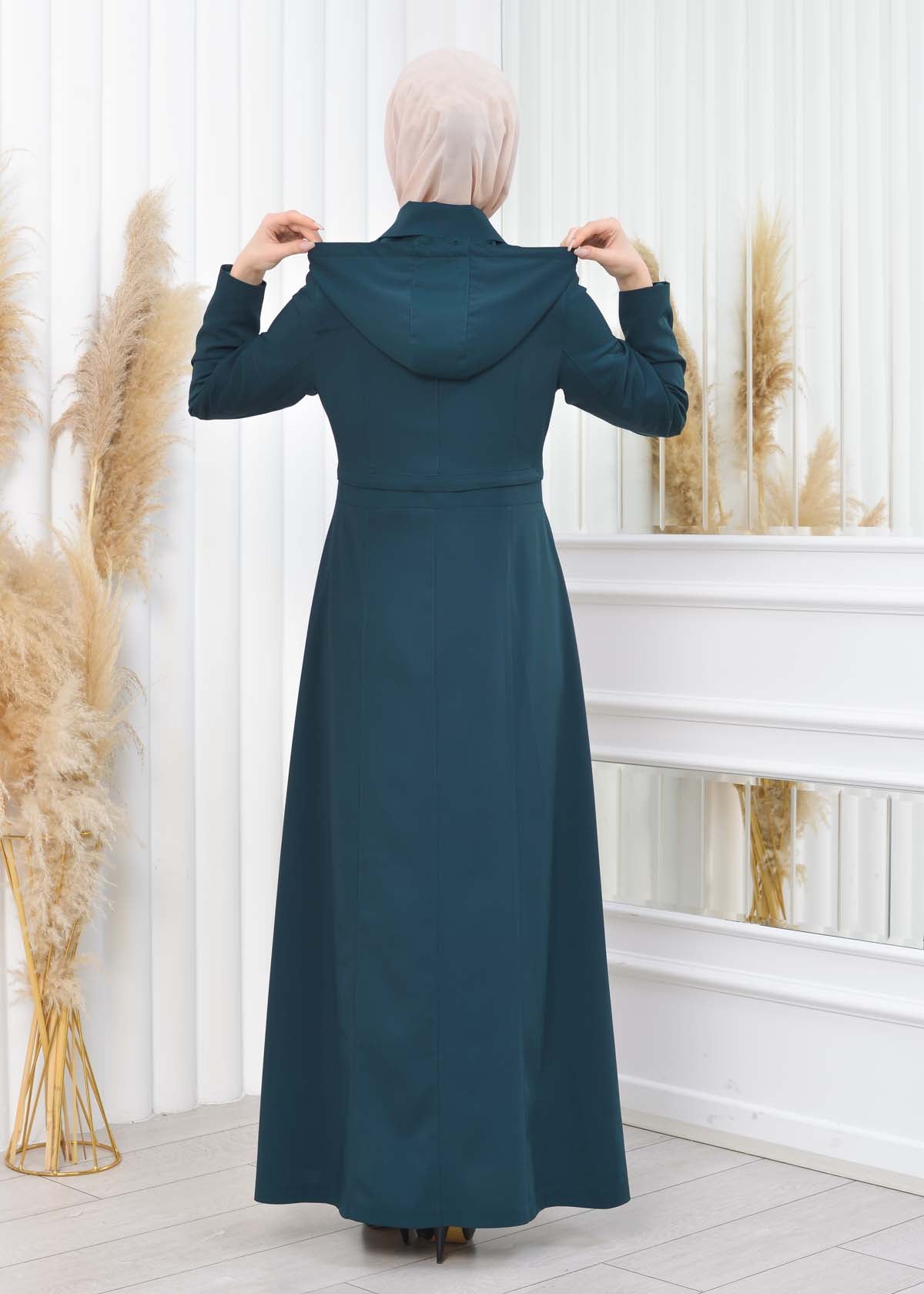 Damen Brada Frühlings-/Sommermantel mit Reißverschluss und Kapuze 1200 - Khaki