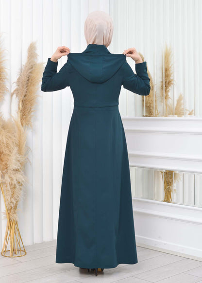 Damen Brada Frühlings-/Sommermantel mit Reißverschluss und Kapuze 1200 - Khaki