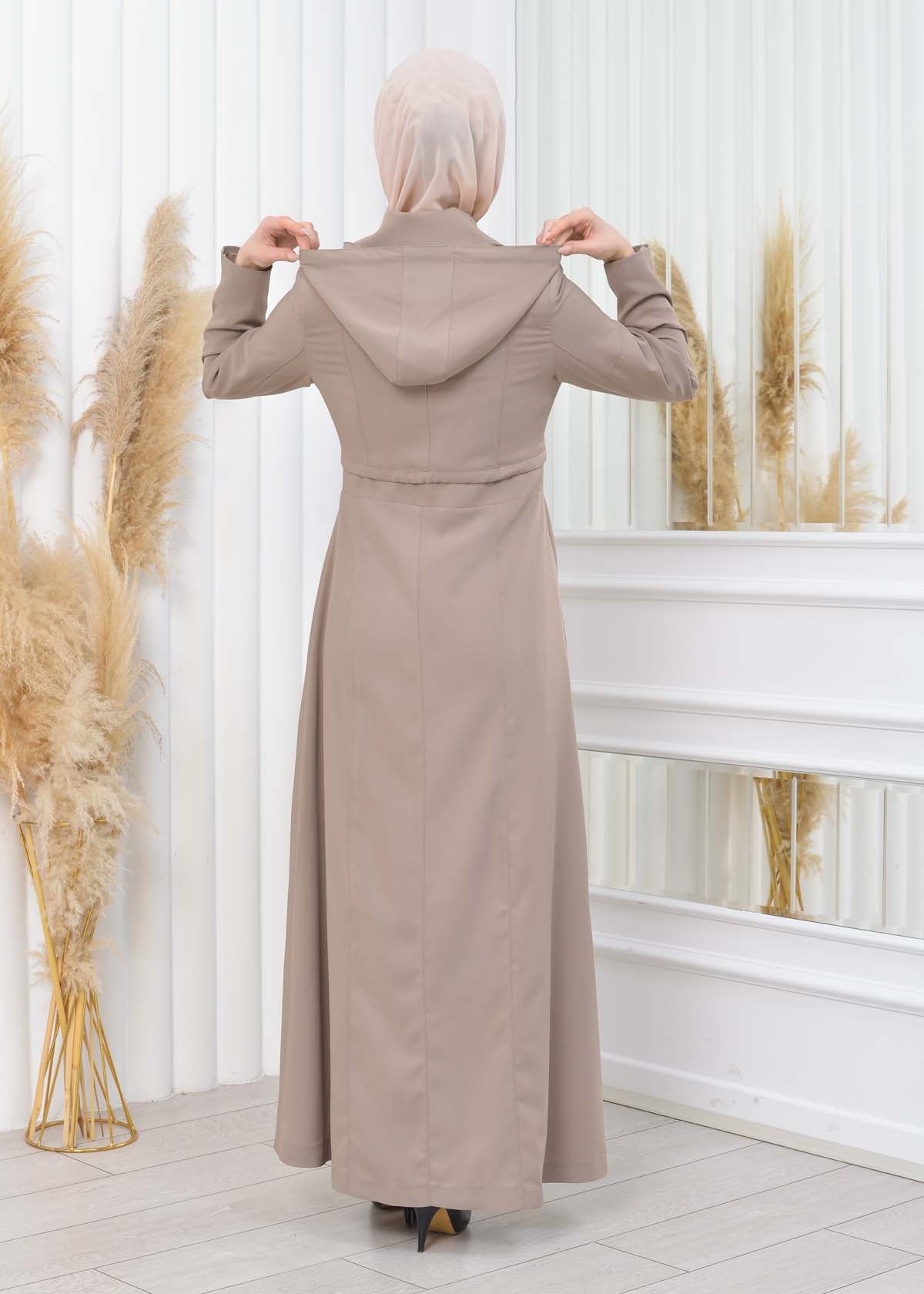 Damen Brada Frühlings-/Sommermantel mit Reißverschluss und Kapuze 1200 - Hellbraun