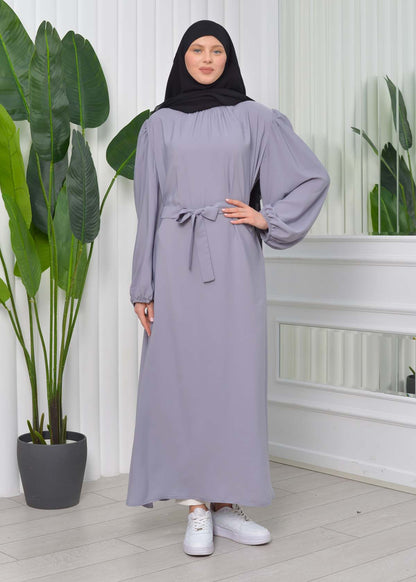 Simple & Long Hijab Dress 827 - Grau