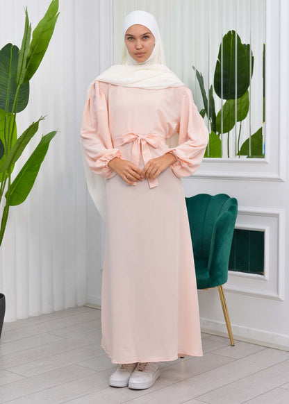 Simple & Long Hijab Dress 827 - Lachs