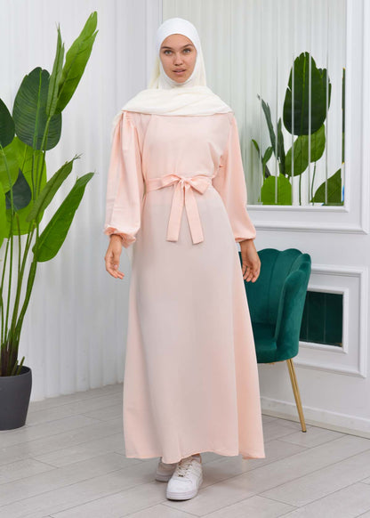 Simple & Long Hijab Dress 827 - Lachs
